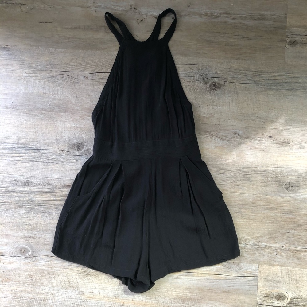 Black halter romper